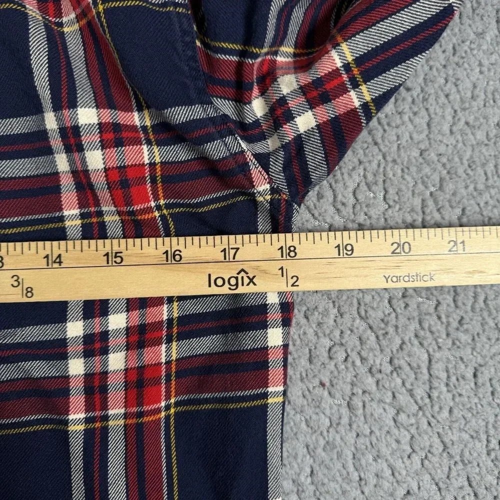 J.Crew Shirt Mens XS Red Blue Plaid Flannel‎ Outdoor Sportsmens Outfitter